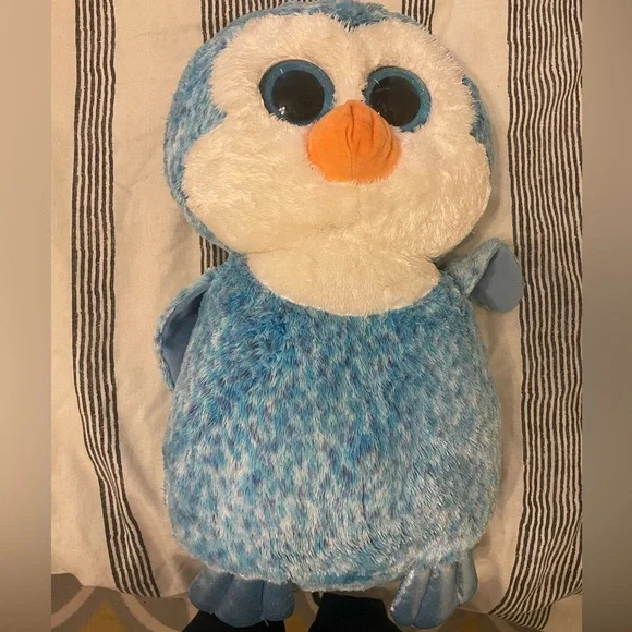 Ty 16 inch Beanie Boos Ice Cube owl with glitter eyes - Picture 1 of 3
